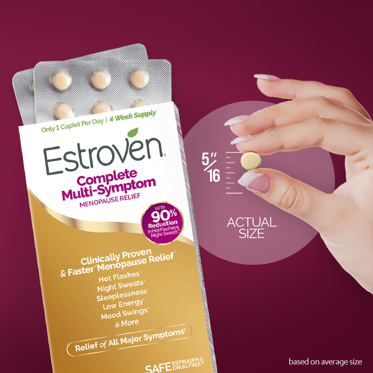 Estroven Multi Symptom capsule size thumbnail